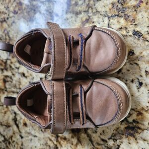 Stride Rite Brown Baby Walker Moccasins with Velcro Closure